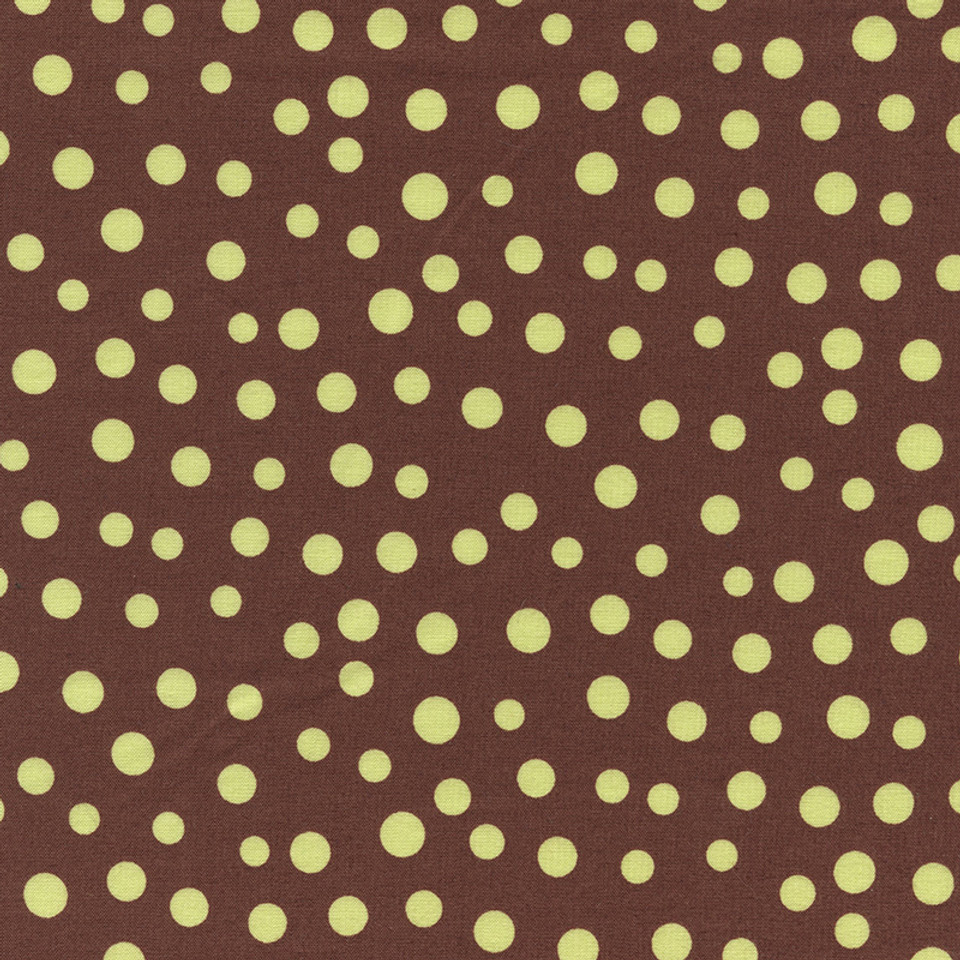 LILY POND Yellow Polka Dots on Brown LILY POND Yellow Polka Dots on Brown