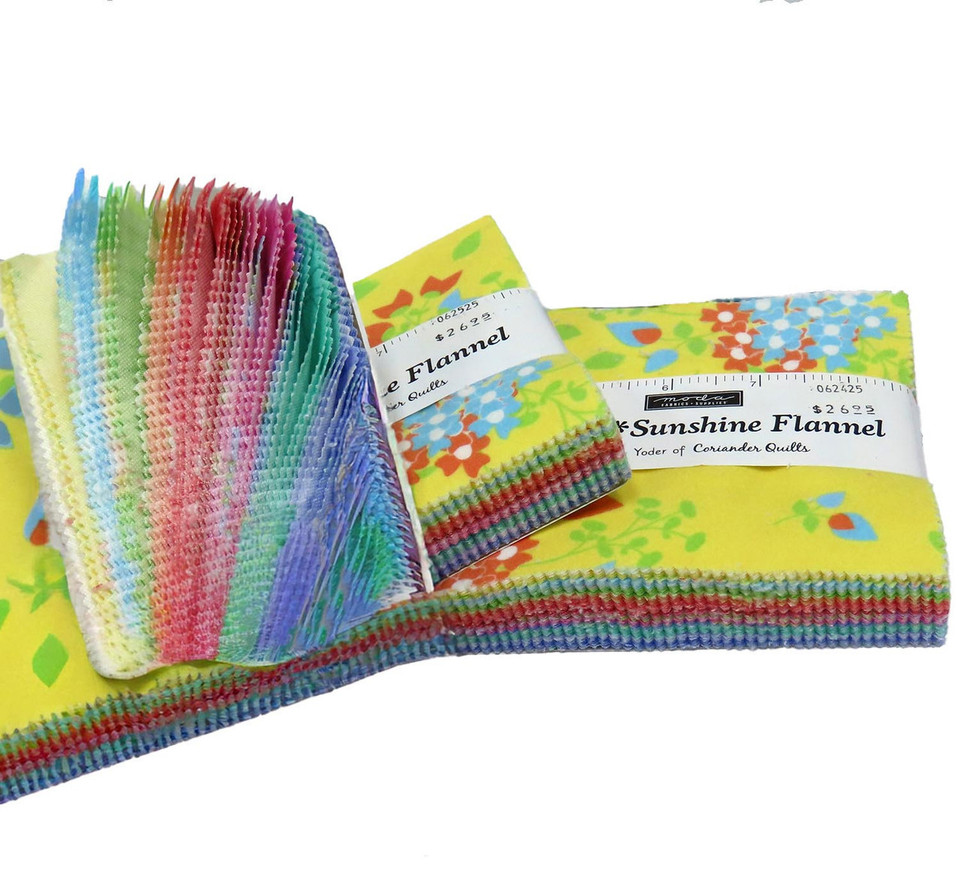 Sherbet Sunshine Flannel - Charm Pack pre-cut 5" squares pack of 42 by Moda Fabrics, SKU# PP29220FF by Moda Fabrics