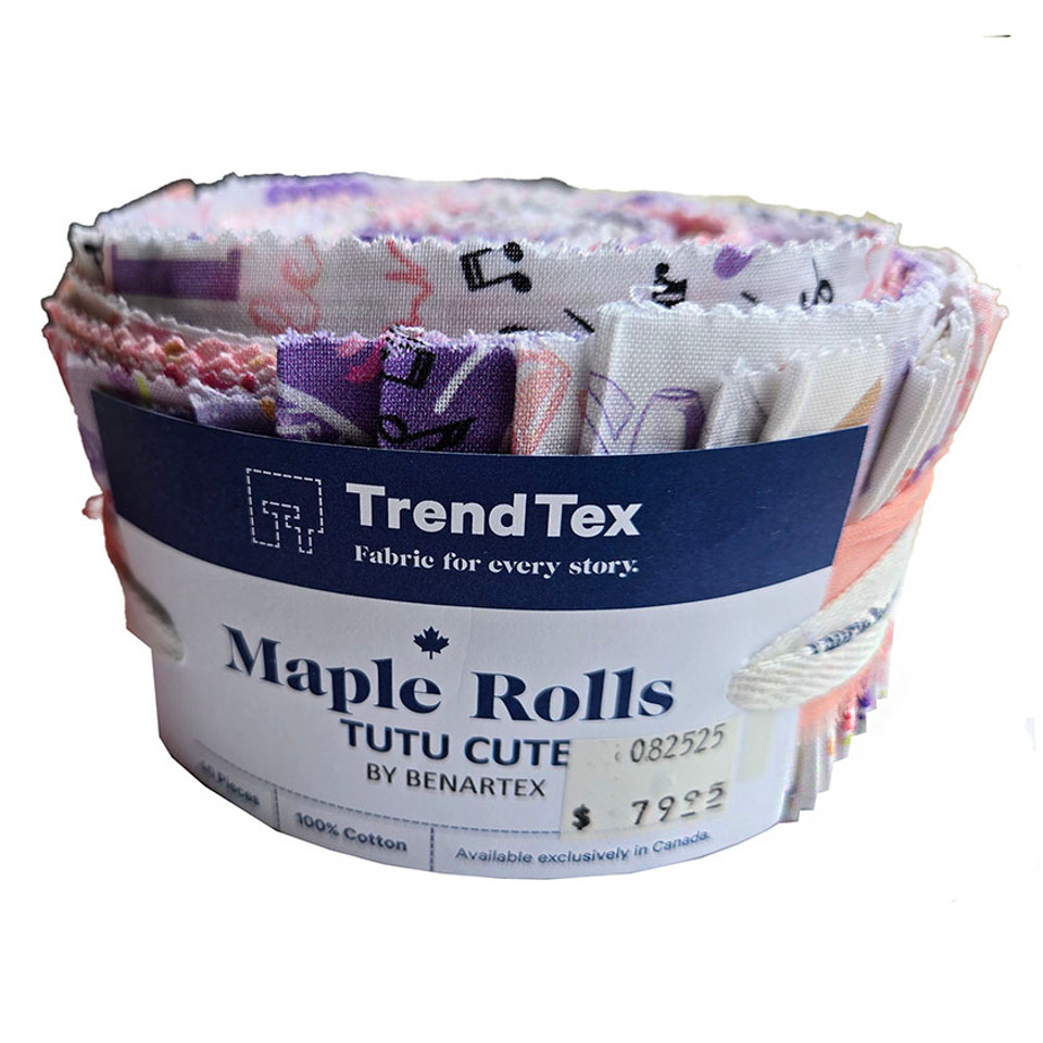 Tutu Cute Jelly Roll Pack of 40 by Nicole Decamp for Benartex Fabrics, custom cut by Trend-Tex Fabrics