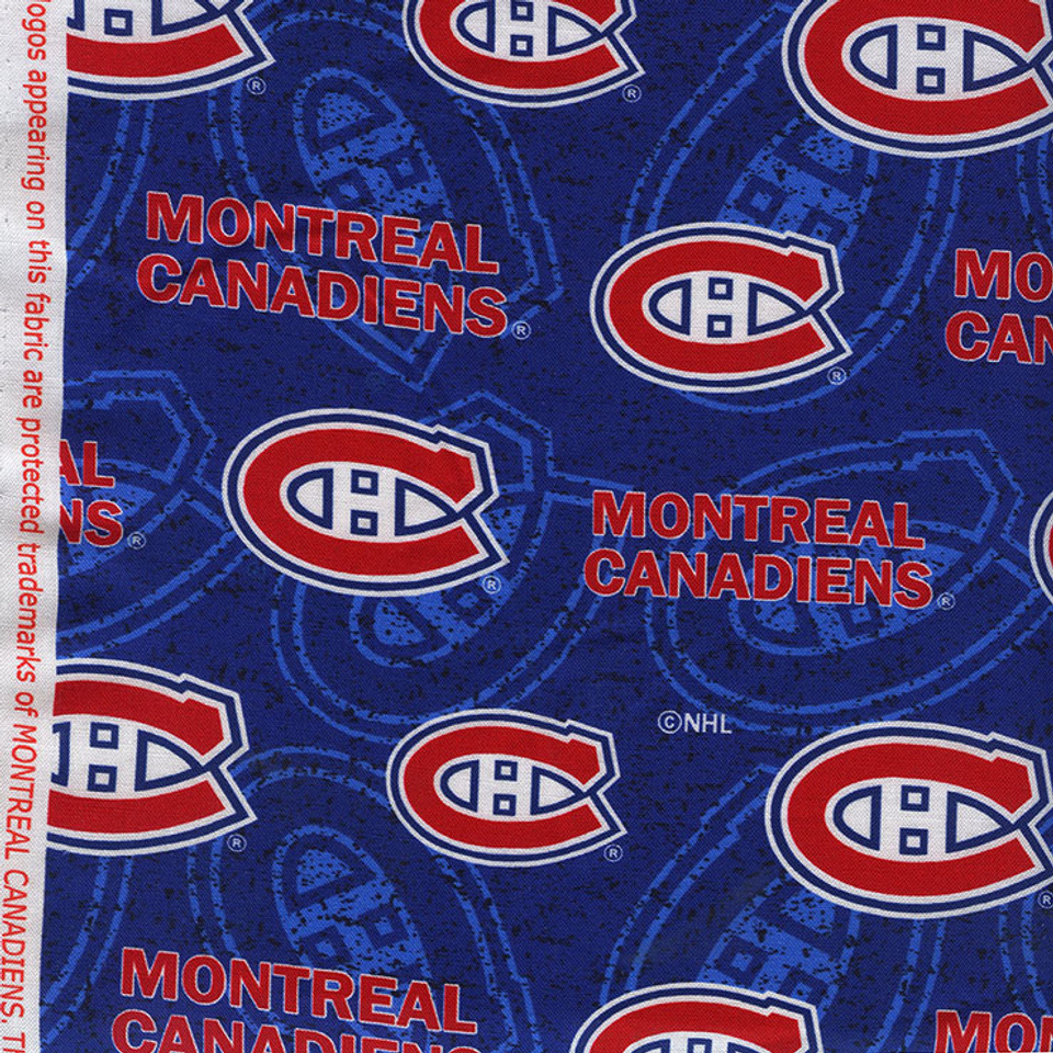 Sykel Enterprises Licensed NHL Montreal Canadiens Blue  and Red Tonal Cotton Fabric, SKU# 1199CAN Sykel Enterprises Licensed NHL Montreal Canadiens Blue  and Red Tonal Cotton Fabric, SKU# 1199CAN