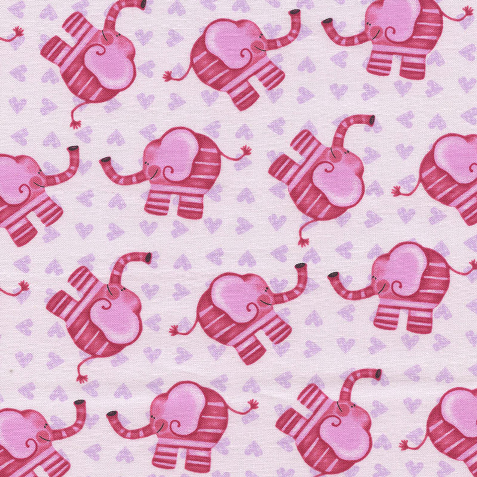 Silly Safari Pink Elephants on Pink
