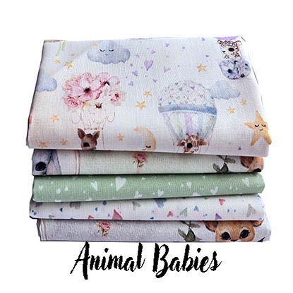 Animal Babies Collection by Pretty Little Lines for Michael Miller Fabrics