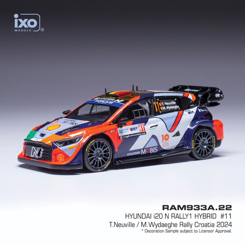 1:43 scale - HYUNDAI i20 N Rally1 Hybrid  #11 T.Neuville - M.Wydaeghe Rally Croatia 2024 Main Image