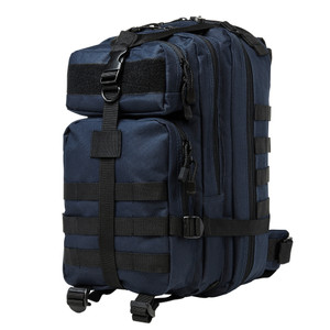 NcSTAR Heavy Duty Tactical MOLLE 24hr Hunting Trekking Rucksack Backpack- Blue w/Black Trim