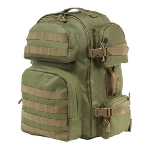 NcSTAR Heavy Duty PALS Utility Camping Hiking Tactical Backpack- Green w/Tan Trim