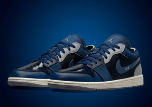 Nike Air Jordan 1 Low SE Craft Obsidian/Ashen Slate-French Blue-Sail Nike Air Jordan 1 Low SE Craft Obsidian/Ashen Slate-French Blue-Sail