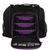 6 PACK FITNESS BAGS MINI INNOVATOR MEAL PREP ANAGEMENT TOTE 3- Black w/ Purple Trim