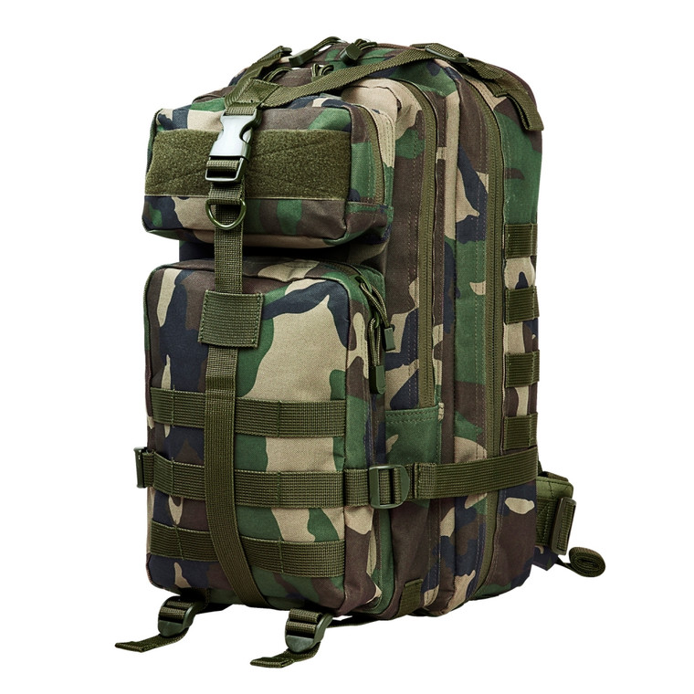 NcSTAR Heavy Duty Tactical MOLLE 24hr Hunting Trekking Rucksack Backpack-Woodland Camo