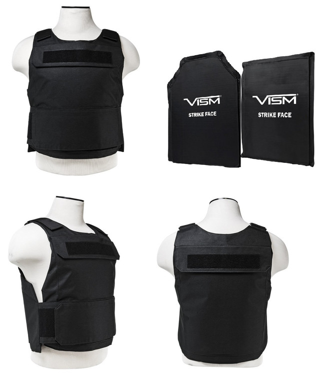 VIZM Discreet Plate Carrier XS-SM, M-2XL, 2XL-4XL Adjustable Includes (2) LVL IIIA Soft Panels-Navy