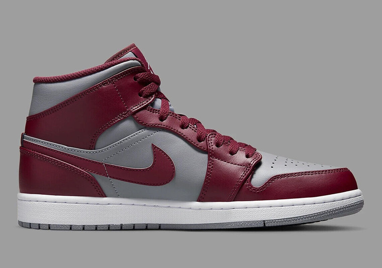 Air Jordan 1 Mid "Cherrywood Red/Cement Grey/White"