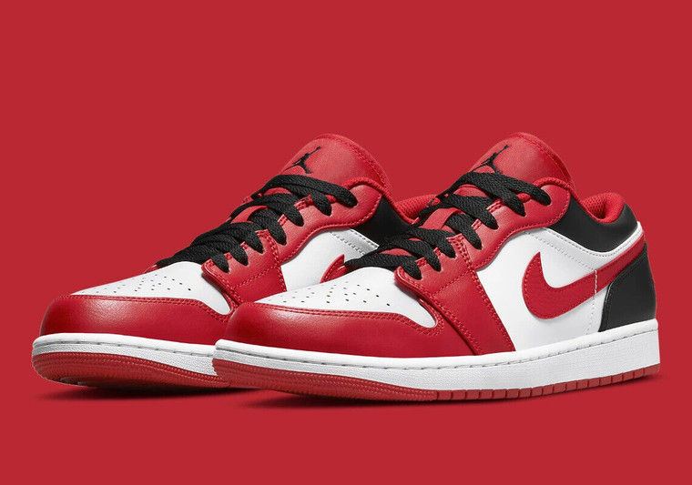 Nike Air Jordan 1 Low Bulls  "White/Gym Red/Black" Unisex