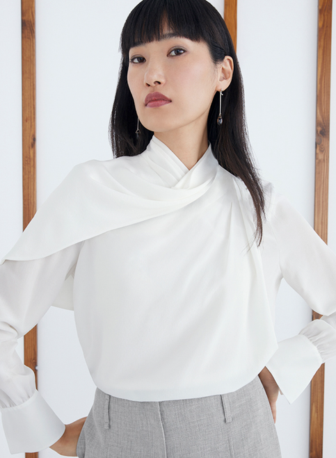 Knightsbridge Blouse Ivory Silk