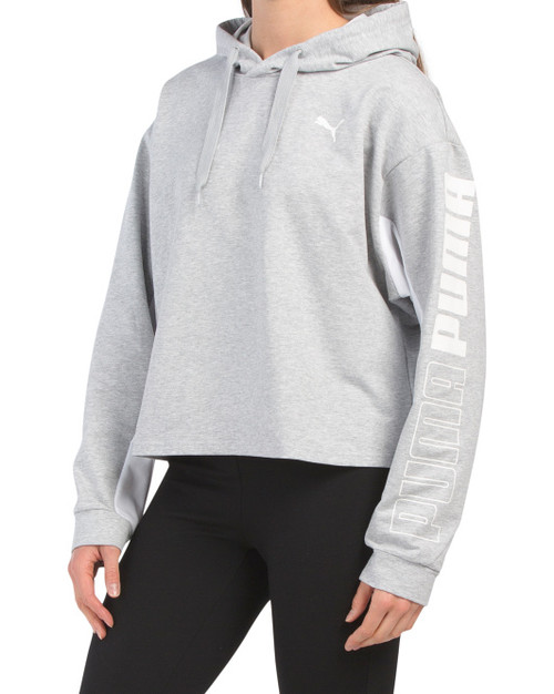 Modern Sport Hoodie With Logo Sleeve