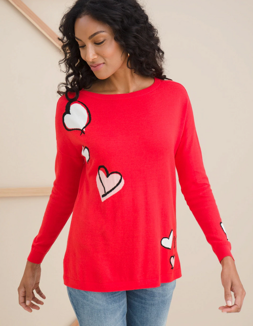 Floating Hearts Sweater