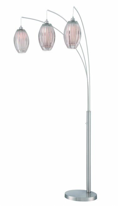 Lite Source Lotuz Chrome Arc Lamp with Oblong Shade