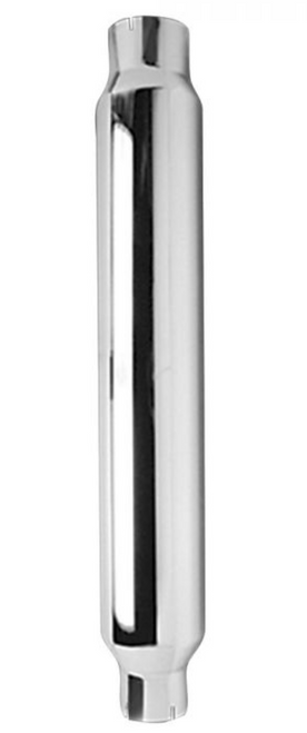 5" Inlet - 6" Outlet Chrome Muffler 40"L