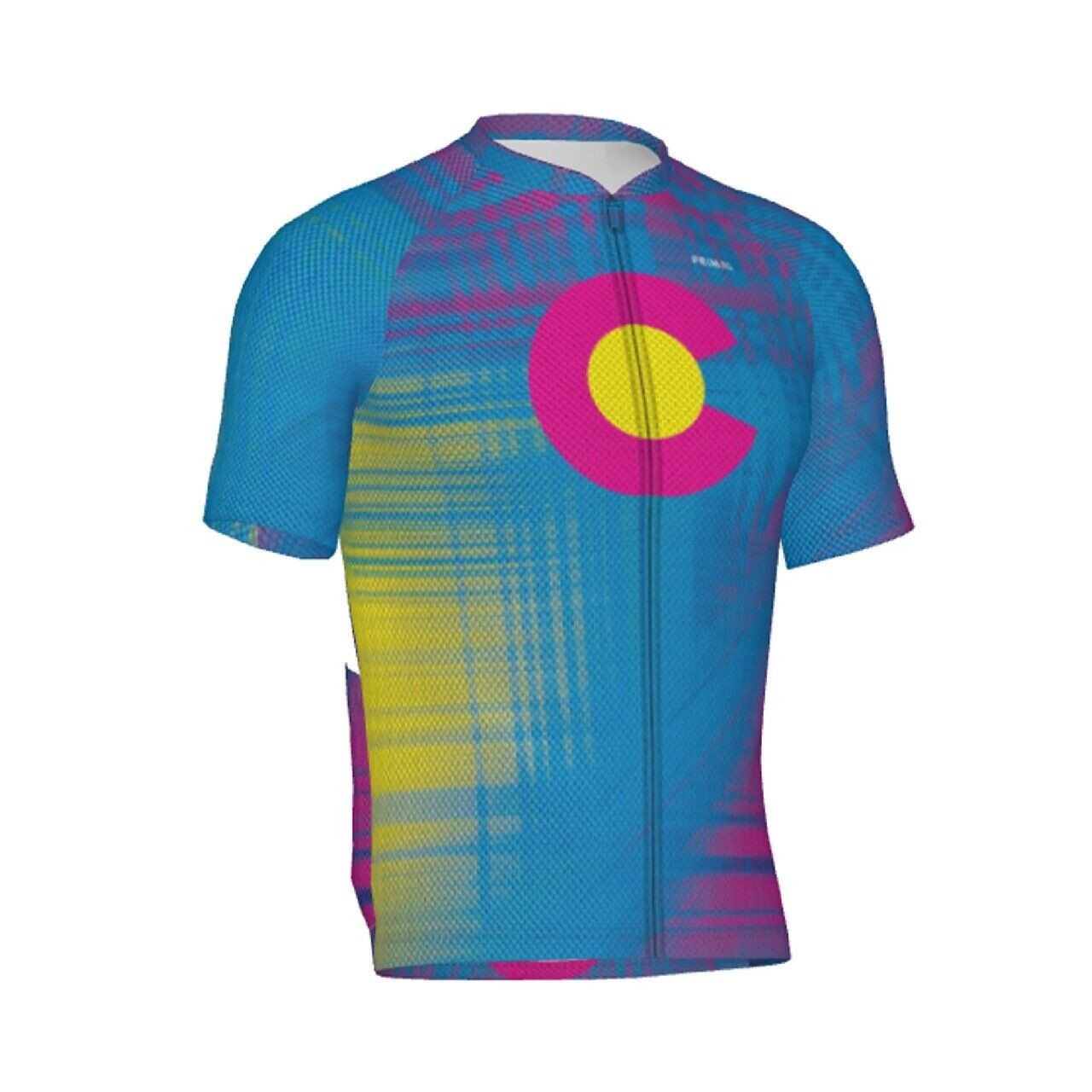 Men's Cycling Jersey Primal Neon Colorado Men's Omni full zip short sleeve