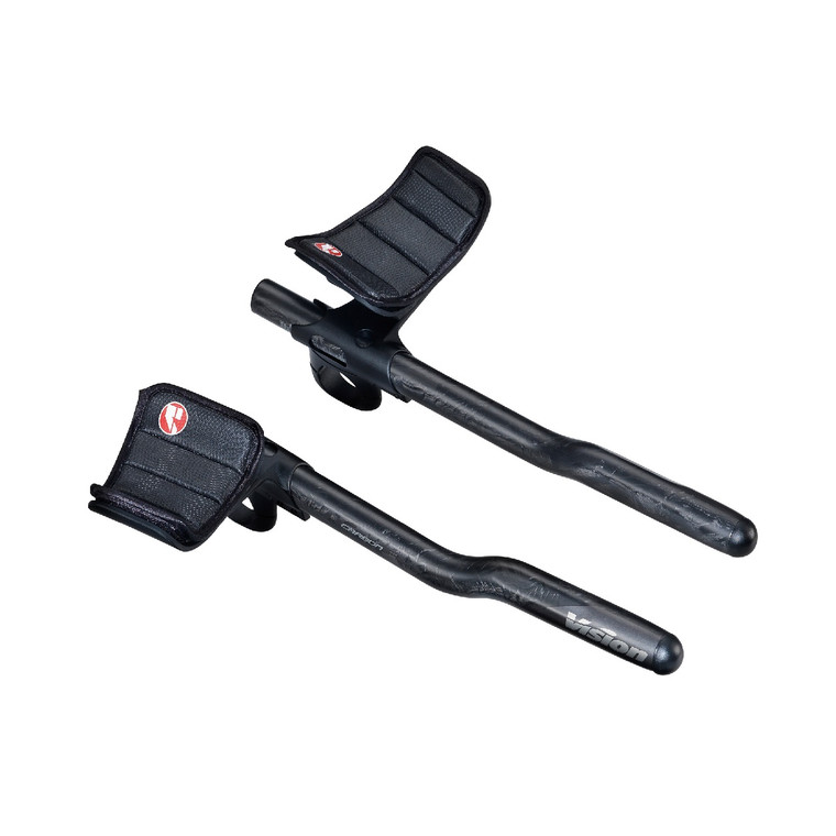 Vision Trimax Carbon adjustable Clip-On Aerobar Triathlon Bars 31.8 x 210-360mm J-Bend