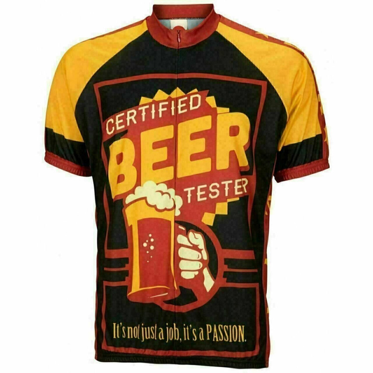 Cycling jersey Beer Tester Short sleeve 19" zip men's cycling jersey