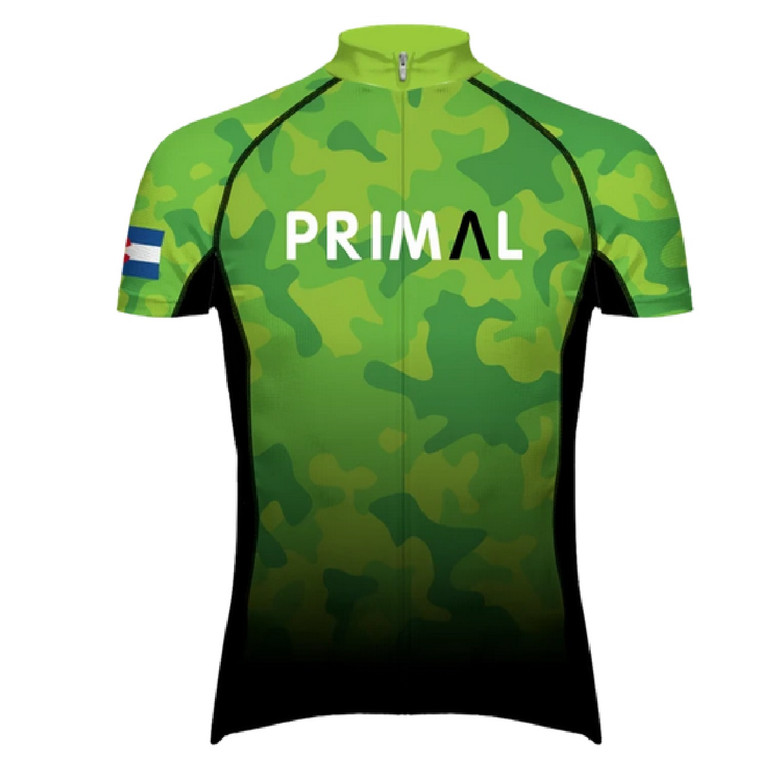 Primal Wear Neon Camo Women's Evo full zip Slim Fit short sleeve Cycling Jersey (NEO1J45W) boyercycling