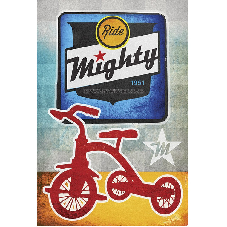 Mighty Bicycles Vintage Bicycling Art Poster by John Evans BoyerCycling