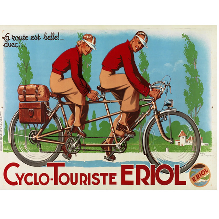 Cyclo-Touriste ERIOL Cycling Poster Vintage Bicycling Art Poster by Le Monnier BoyerCycling