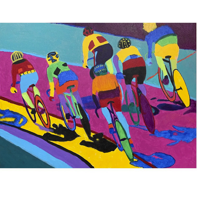 Women's Madison Velodrome Bike Racing by Sandra Wright Sutherland BoyerCycling