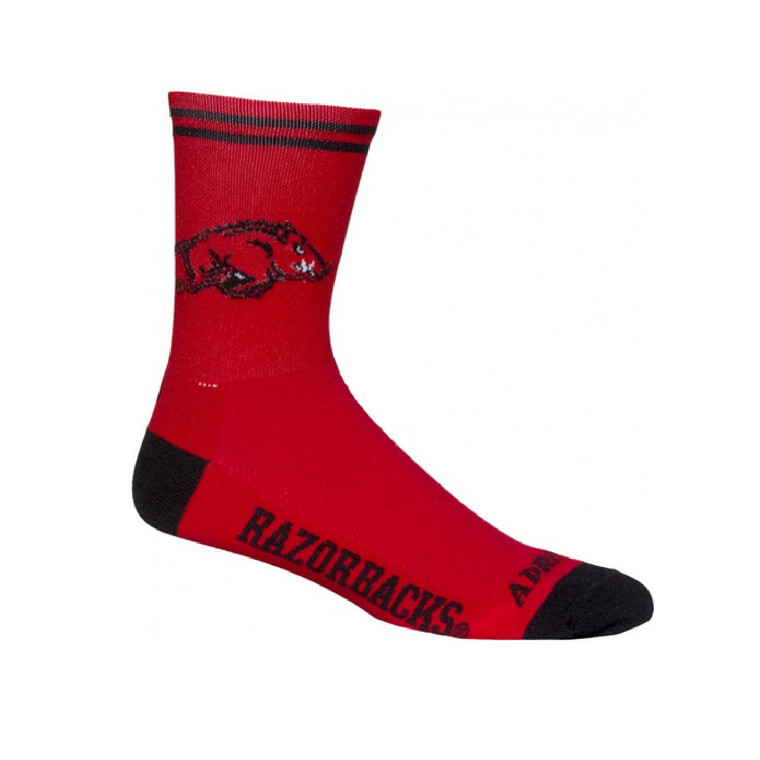 University of Arkansas Razorback cycling socks -BoyerCycling