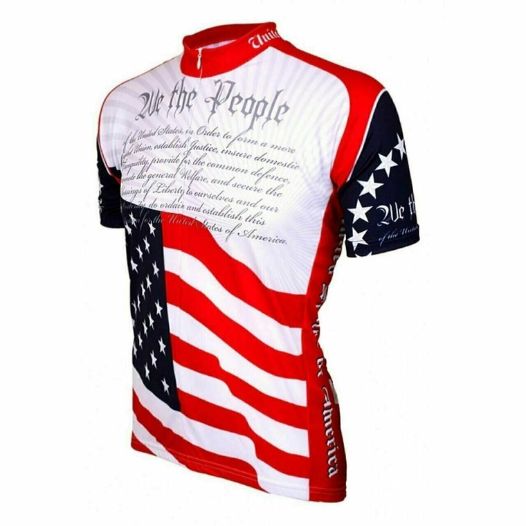 Cycling Jersey US Constitution Short sleeve Full zip men's cycling jersey