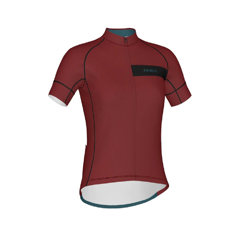 Primal Women's Solid Maroon Evo 2.0 Cycling Jersey