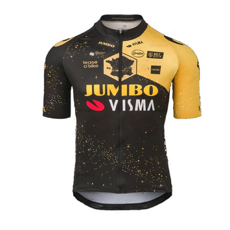 Jumbo Visma Replica Cycling Jersey TDF 2023 Vélodrome (fits Small, size up)