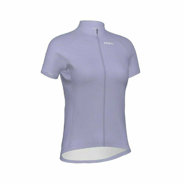 Cycling Jersey Solid Laveder Full Zip Women's Short Sleeve