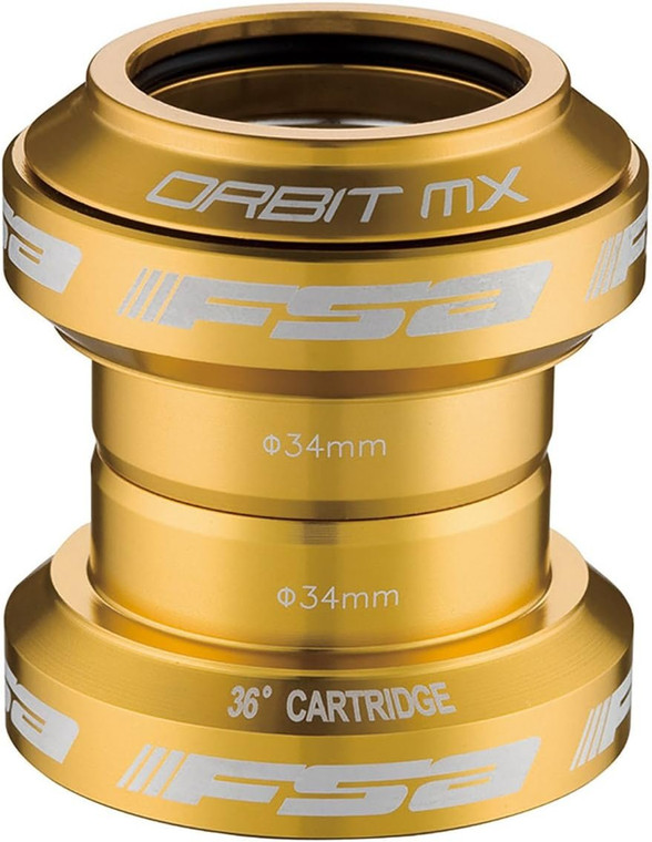 FSA Orbit MX Mountain Bike Headset - 1 1/8 Inch Threadless (Gold)