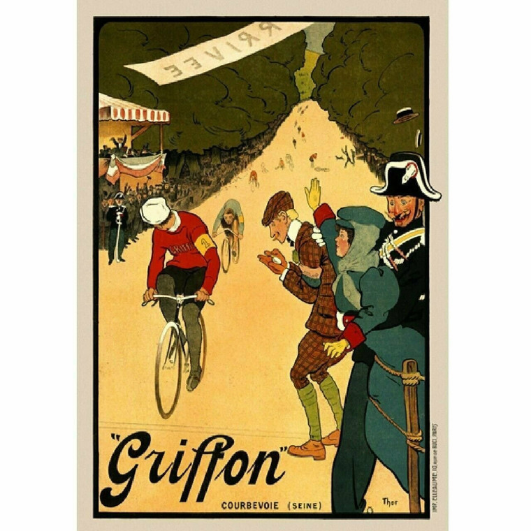 Cycling Poster Griffon Mountaintop Finish Fine Art Vintage Poster 24" x 36"