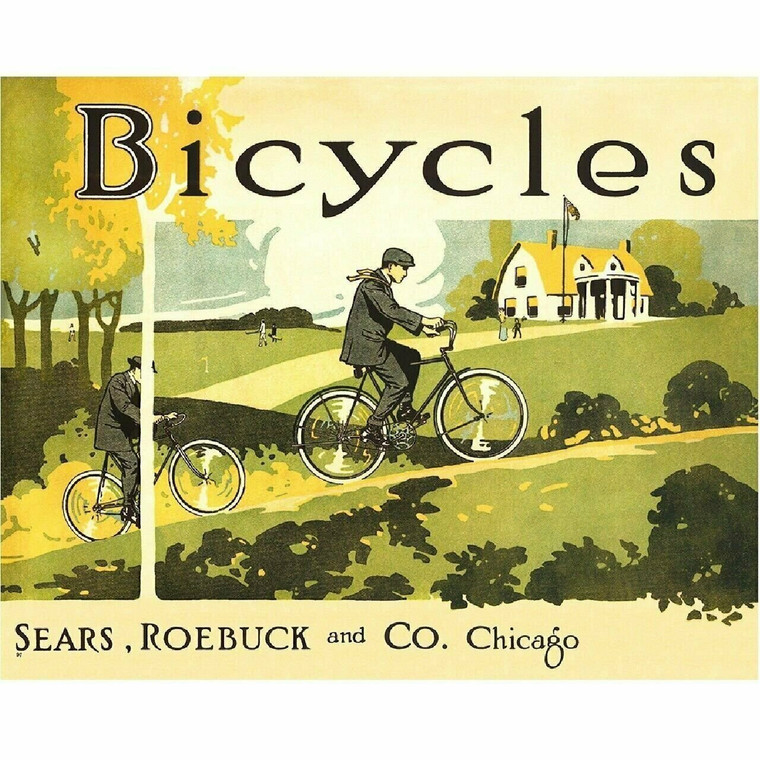 Bicycle Poster Sears Roebuck Bicycle Poster Fine Art Bicycle Poster 24" x 36"