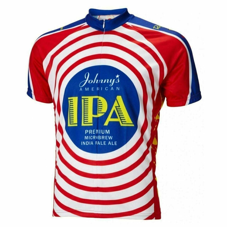 Cycling Jersey Moab Brewery Johnnys IPA beer Men's Full Zip Short Sleeve
