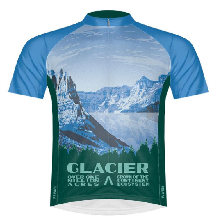 Primal Wear Glacier National Park cycling jersey front boyercycling