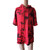 2-pack of short sleeve pullover hoodies in camo and red tie-dye.