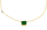 Emerald necklace with diamond