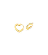 Heart shaped gold earrings