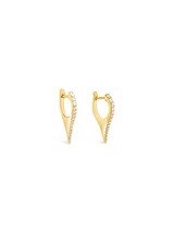 Iced Pointed Drop Earrings view