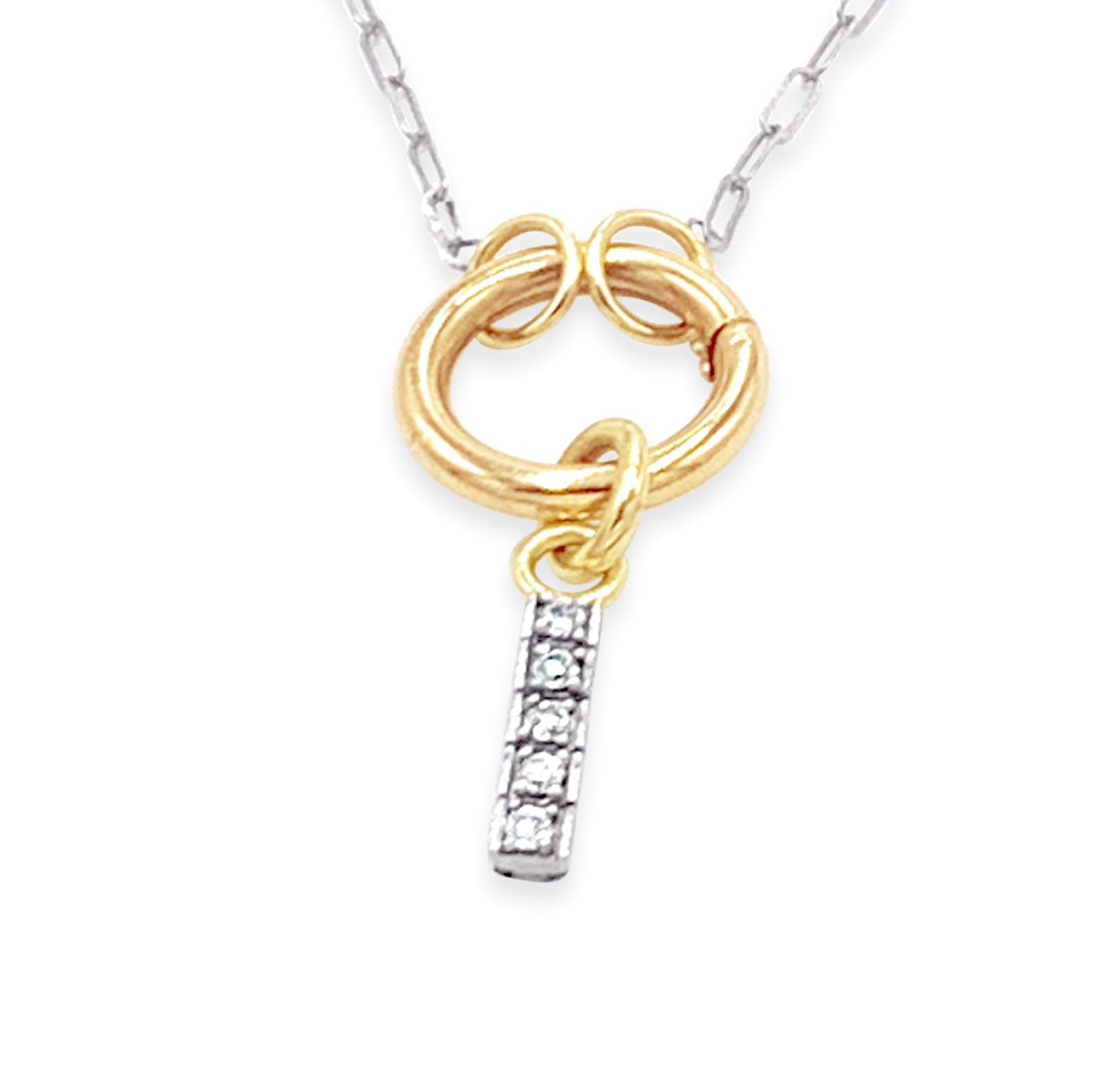 5 Diamond Bar Charm