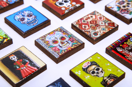 DAY OF THE DEAD WOODEN MAGNETS