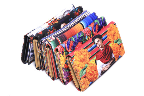 VEGAN LEATHER FRIDA MEXICAN WALLET