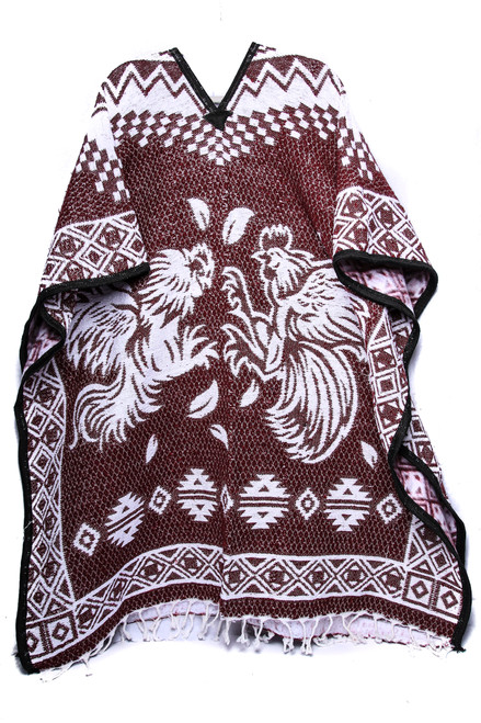 ROOSTER FLEECE PONCHO