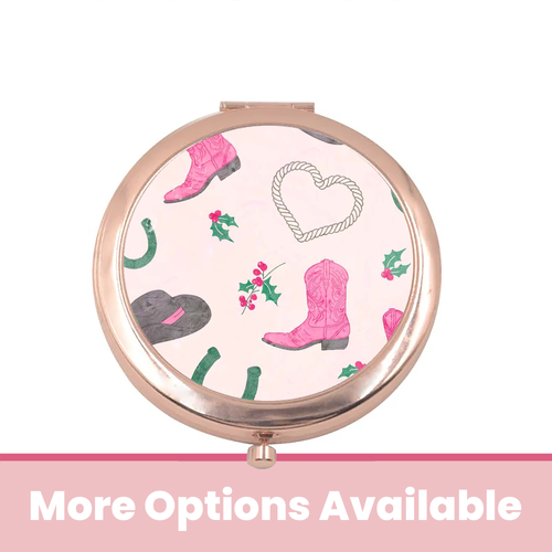 Cowgirl Christmas Compact Mirror