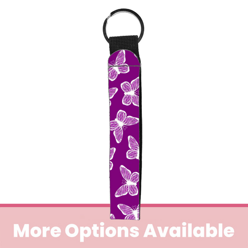 Electric Butterflies Wristlet Key Chain