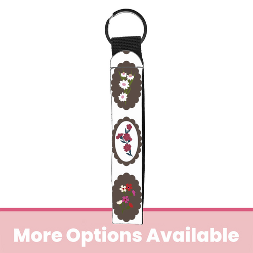 Spring Stamps Wristlet Key Chain