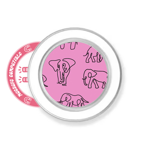 Pink Elephant MagSafe Rose Grip