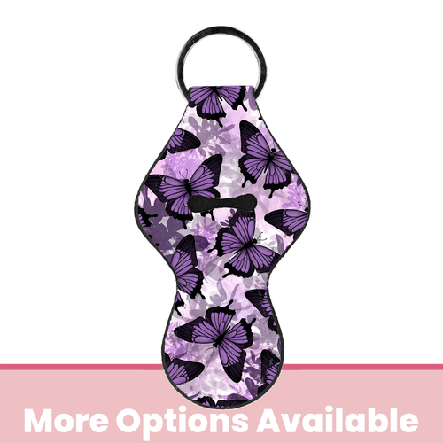 Purple Butterflies Lip Balm Holder